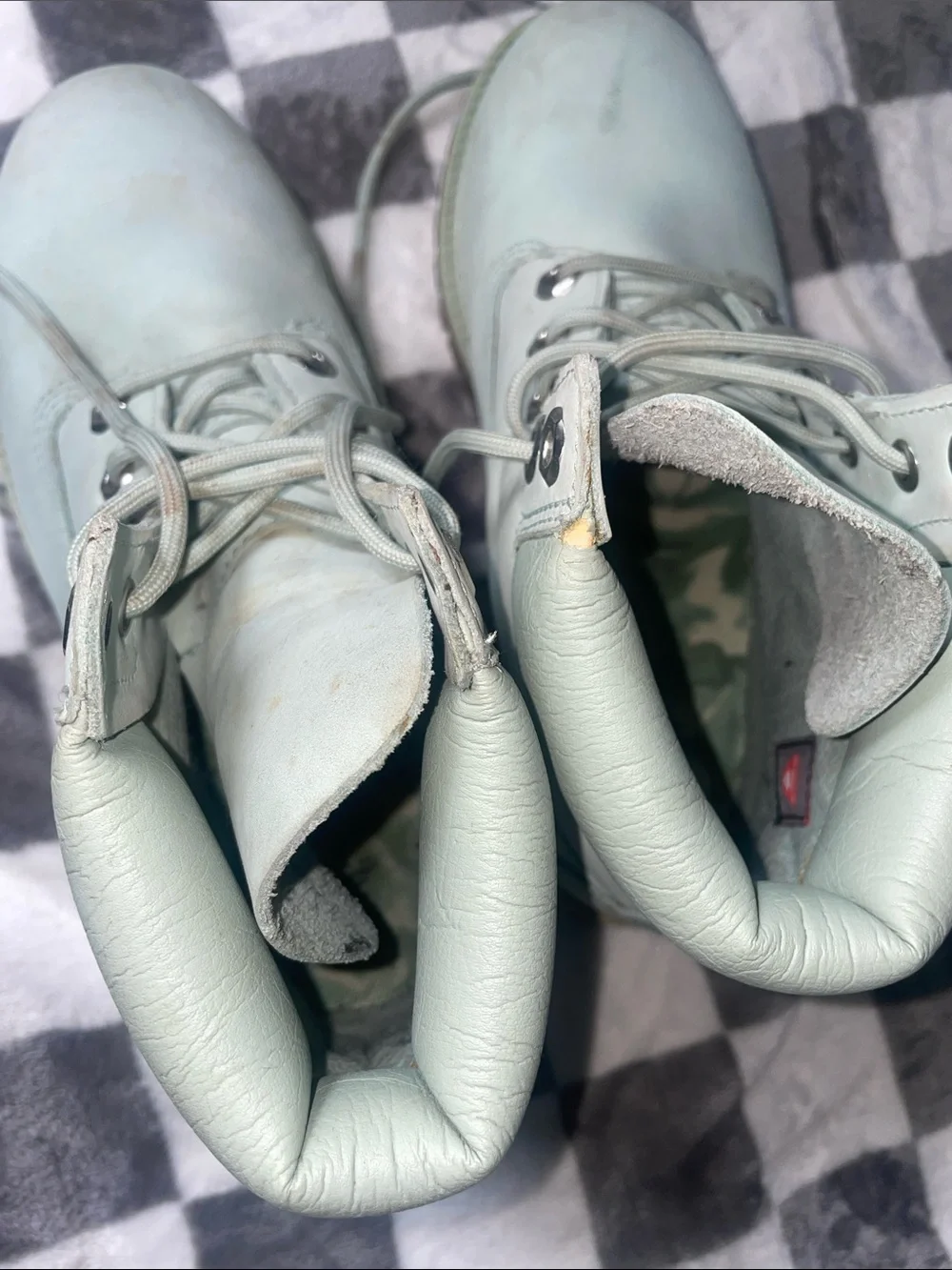 Timberland  Light Mint Lace-Up Boots